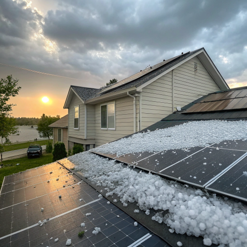 grosse-gr-le-sur-panneaux-solaires-d-une-maison- Faut-il assurer son installation photovoltaïque